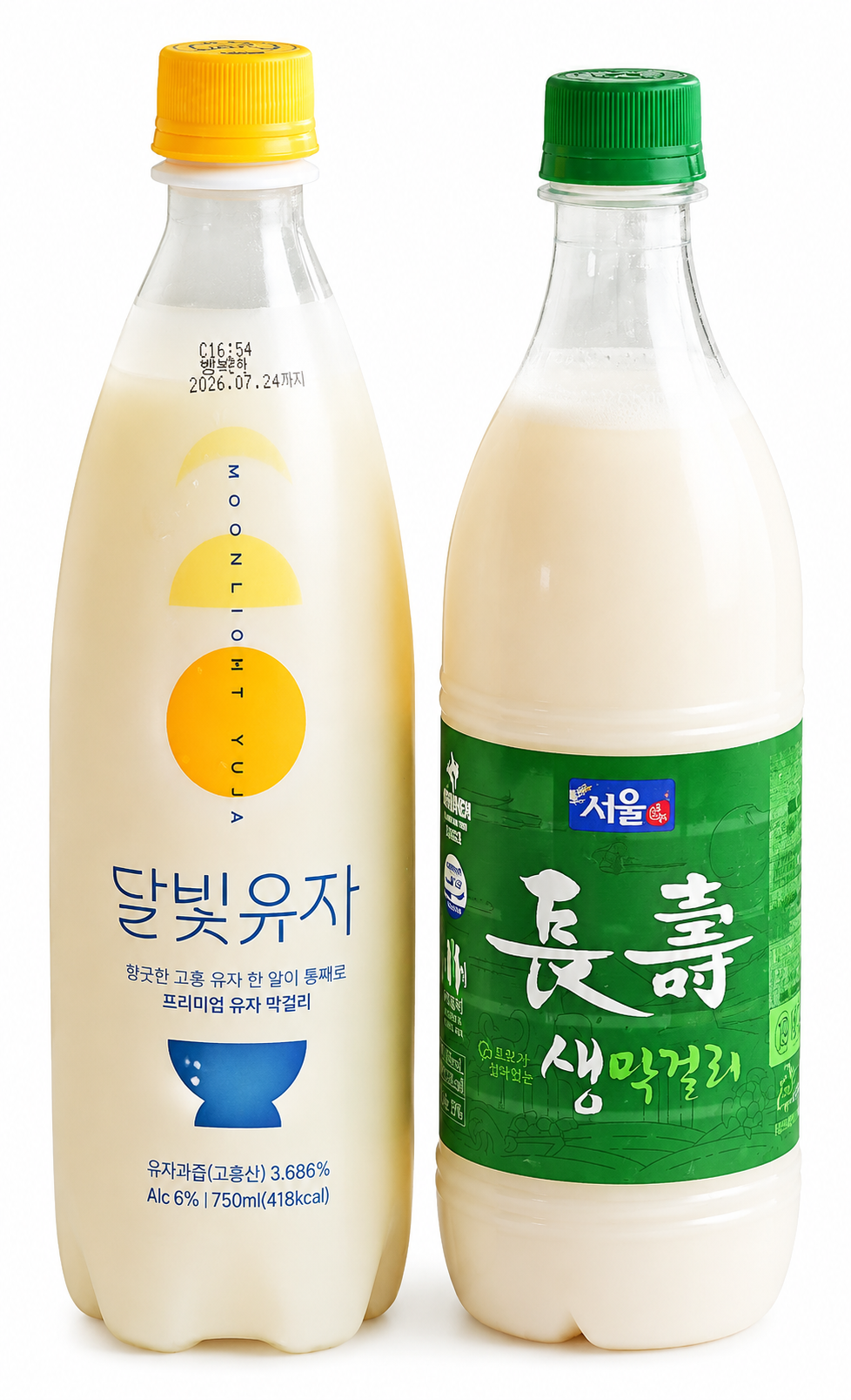 달빛유자와 장수 생막걸리 제품